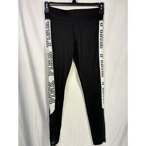 Victoria's Secret PINK Small Black Leggings PINK Down The Leg To The Sheer
